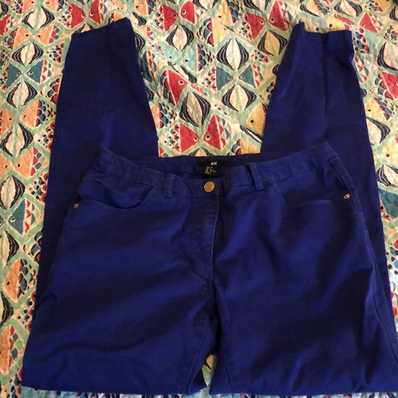 H&M Blue Straight-Leg Slacks - Picture 1 of 3